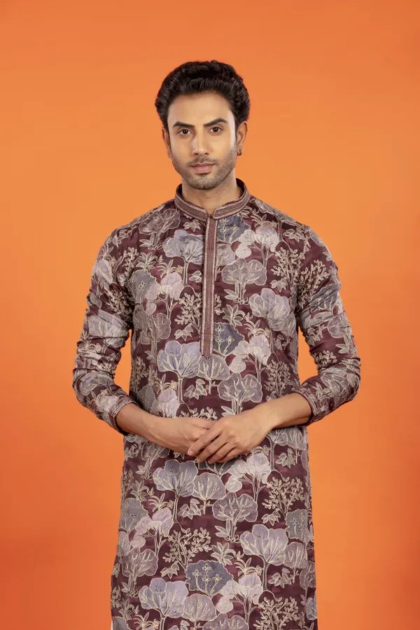 Zarham_Opulent_Maroon_Floral_Brocade_Kurta_Patiala_Set_|_Wedding_Ethnic_Wear