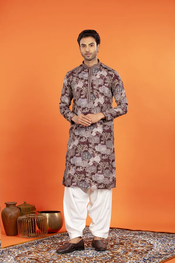 Zarham_Opulent_Maroon_Floral_Brocade_Kurta_Patiala_Set_|_Wedding_Ethnic_Wear