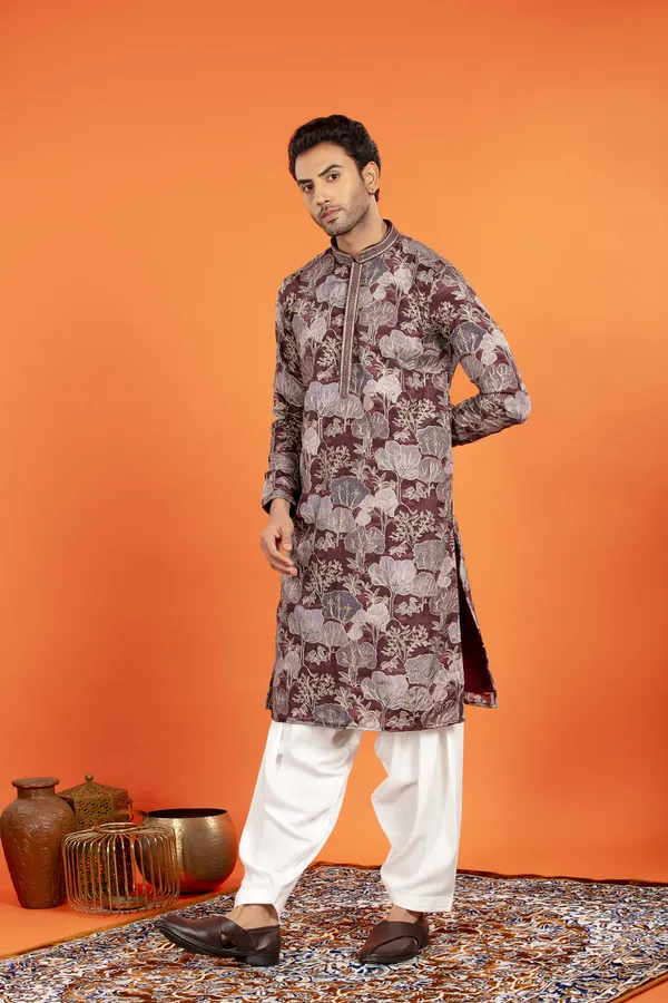 Zarham_Opulent_Maroon_Floral_Brocade_Kurta_Patiala_Set_|_Wedding_Ethnic_Wear
