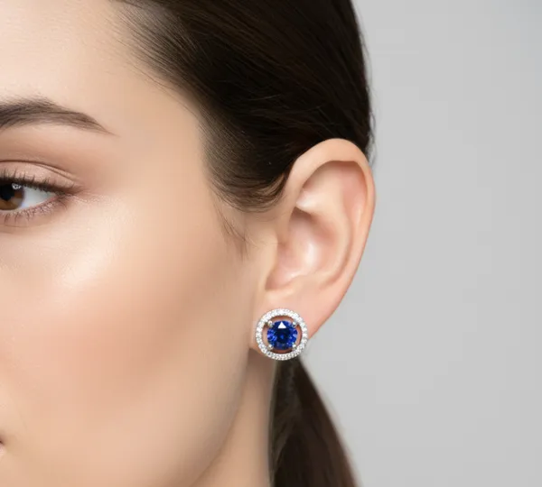White_And_Blue_Premium_Sapphire_Cluster_Studs_For_Women