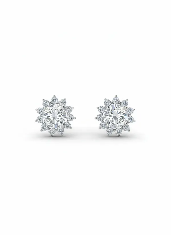 White_Premium_Petal_Halo_Diamond_Earrings_For_Women