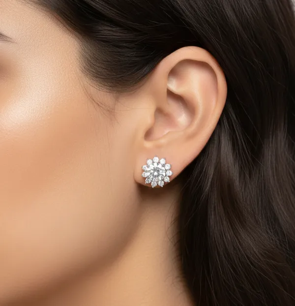 White_Premium_Petal_Halo_Diamond_Earrings_For_Women