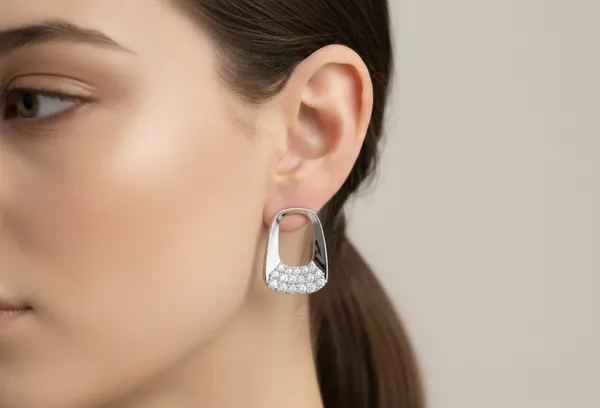 White_Premium_Polished_Arch_Diamond_Studs_For_Women
