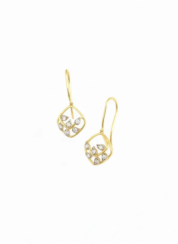 Yellow_Premium_Leaf_Cluster_Dangle_Earrings_For_Women