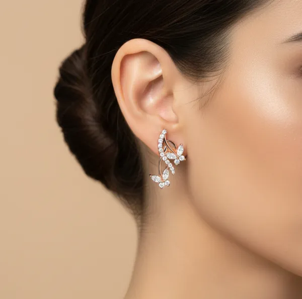Pink_Premium_Diamond_Vine_Ear_Climber_Earrings_For_Women