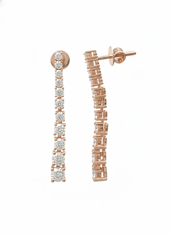 Rose_Gold_Premium_Diamond_Line_Drop_Earrings_For_Women
