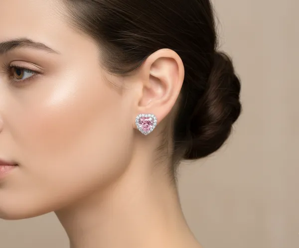 White_Premium_Love_Halo_Stud_Earrings_For_Women