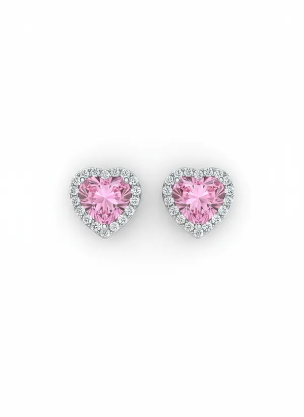 White_Premium_Love_Halo_Stud_Earrings_For_Women