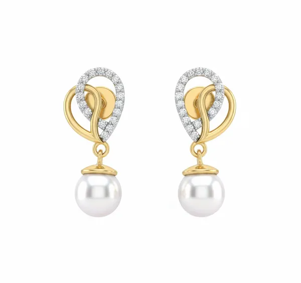 Yellow_Premium_Heart_Swirl_Pearl_Drop_Earrings_For_Women