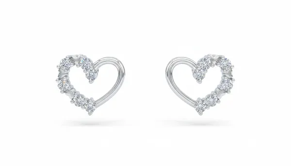 White_Premium_Diamond_Cluster_Heart_Studs_For_Women