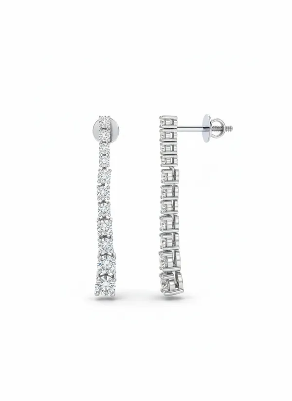 White_Premium_Diamond_Line_Drop_Earrings_For_Women