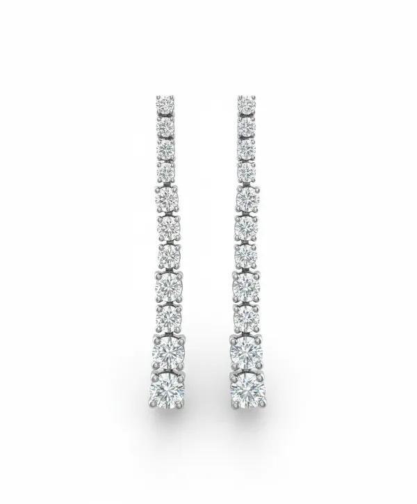 White_Premium_Diamond_Line_Drop_Earrings_For_Women