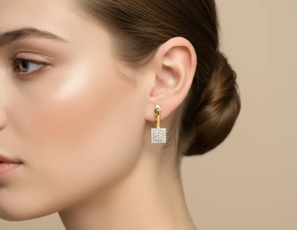 Yellow_Premium_Pave_Halo_Square_Dangle_Earrings_For_Women