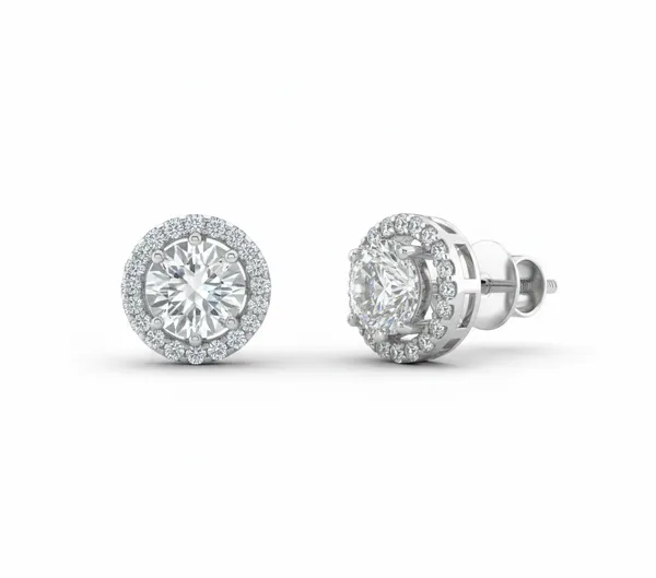 White_Premium_Classic_Diamond_Halo_Studs_For_Women