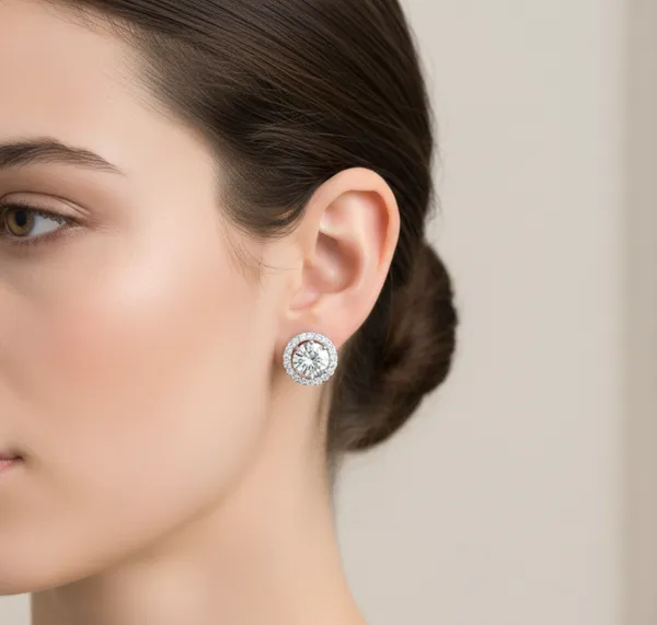 White_Premium_Classic_Diamond_Halo_Studs_For_Women