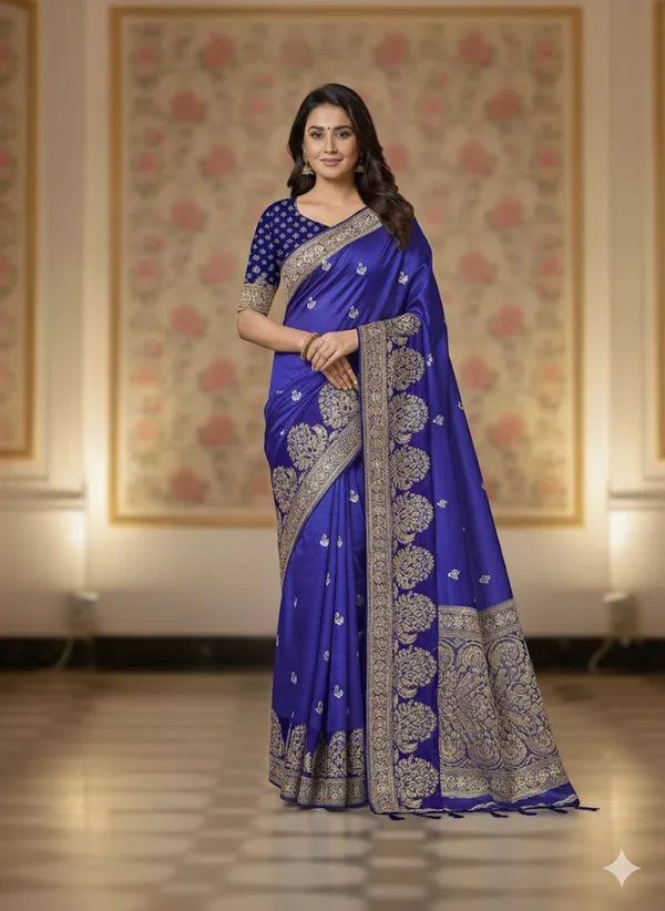 Pure_Soft_Silk_Saree_With_Intricate_Peacock_Motifs