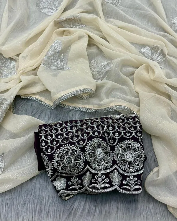 Designer_chiffon_saree_with_contrast