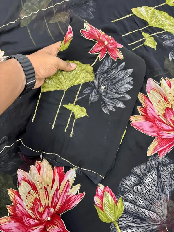 Handwork_Georgette_Saree_Elegant_&_Lightweight