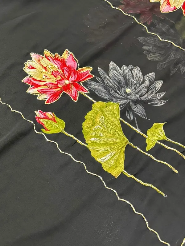 Handwork_Georgette_Saree_Elegant_&_Lightweight