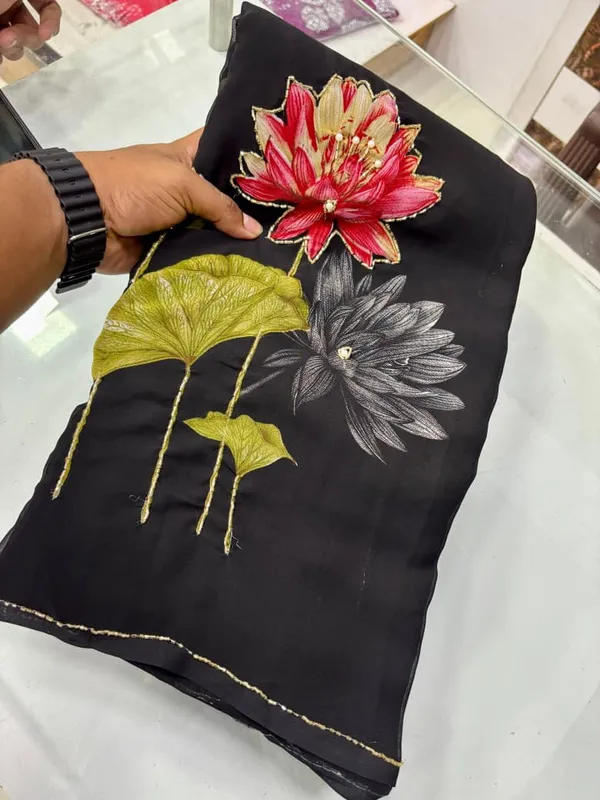 Handwork_Georgette_Saree_Elegant_&_Lightweight