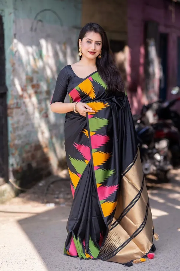 New_woven_Black_Silk_saree