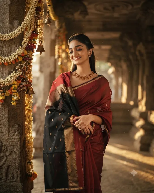 Premium_Litchi_Silk_Woven_Saree