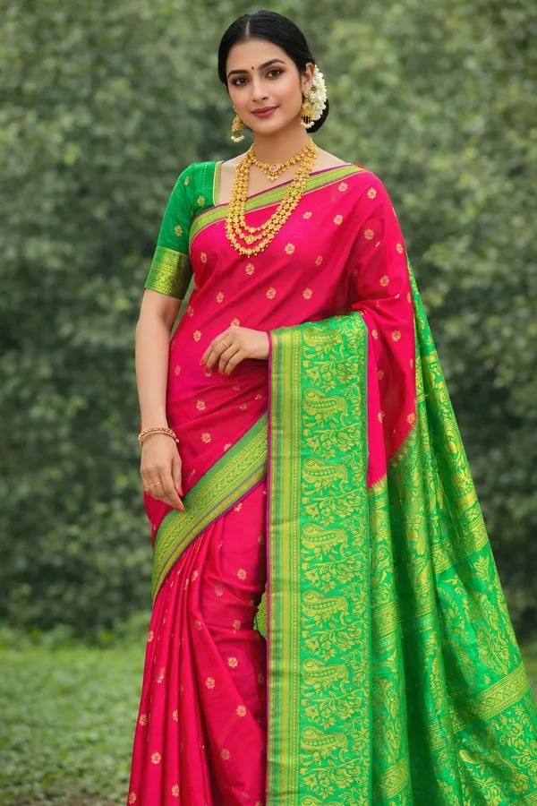 Pure_Silk_Yeola_Paithani_–_6_Mtr_with_Blouse_Piece