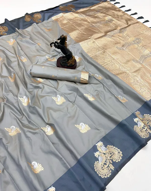 Pure_Soft_Silk_Saree_With_Intricate_Peacock_Motifs