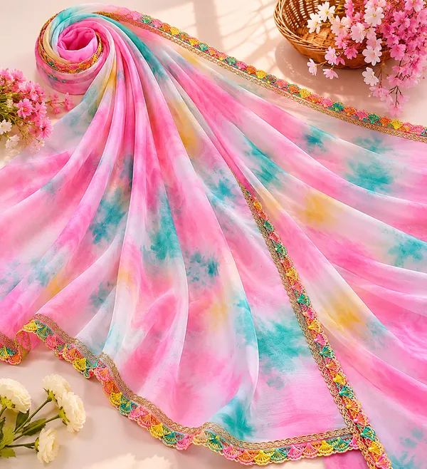 Stay_stylish_and_comfortable_all_day_with_this_beautiful_Georgette_Saree_featuring_an_elegant_multi-color_pattern_and_a_plain_contrast_pink_blouse_piece._Designed_with_a_graceful_lace_border,_this_saree_gives_a_soft,_lightweight_feel_that_makes_it_perfect_for_daily_wear,_office_wear,_casual_outings,_and_small_gatherings.