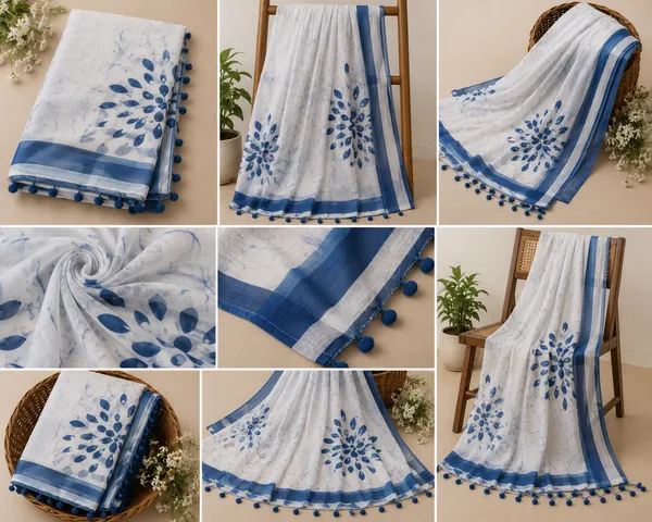 Summer_special_Linen_Cotton_saree_with_Blouse_Piece