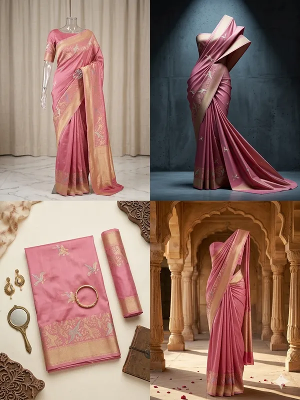 Adhivaraa_Women's_Premium_Satin_Silk_Saree_with_Traditional_Floral_&_Bird_Motif_Weaving