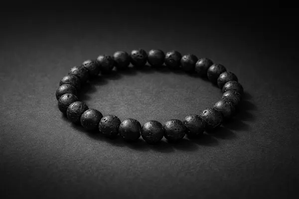 Black_Trendy_Stone_Lava_Bracelet_For_Men,Women_And_Kids