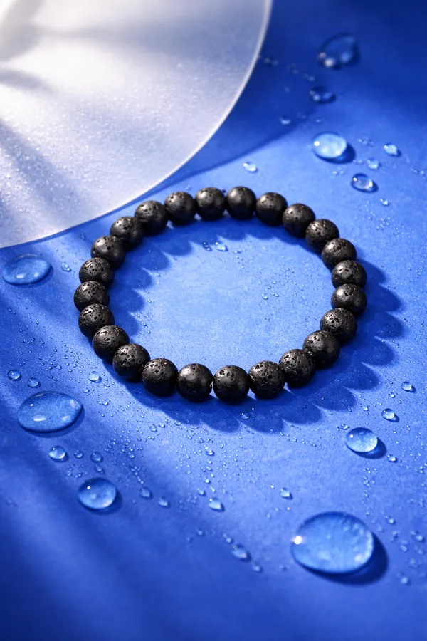 Black_Trendy_Stone_Lava_Bracelet_For_Men,Women_And_Kids