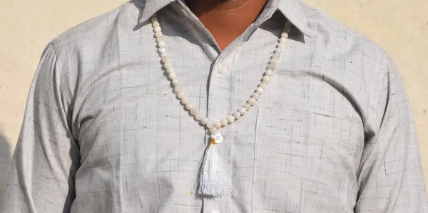 White_Trendy_Stone_Moonstone_Mala_For_Men,Women_And_Kids