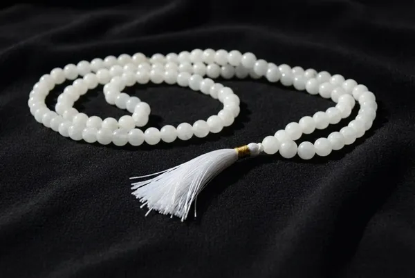 White_Trendy_Stone_Moonstone_Mala_For_Men,Women_And_Kids