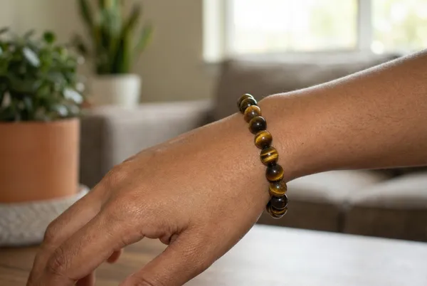 Yellow_&_Black_Tiger_Eye_Bracelet_For_Men,Women_And_Kids