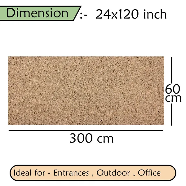 Pack_of_1_Beige_Pvc_Soft_Cushion_Noodle_Rectangular_Mat_Multipurpose_Doormat_Bathroom_For_Indoor/Outdoor_Home_Office_(60X40_Cm)
