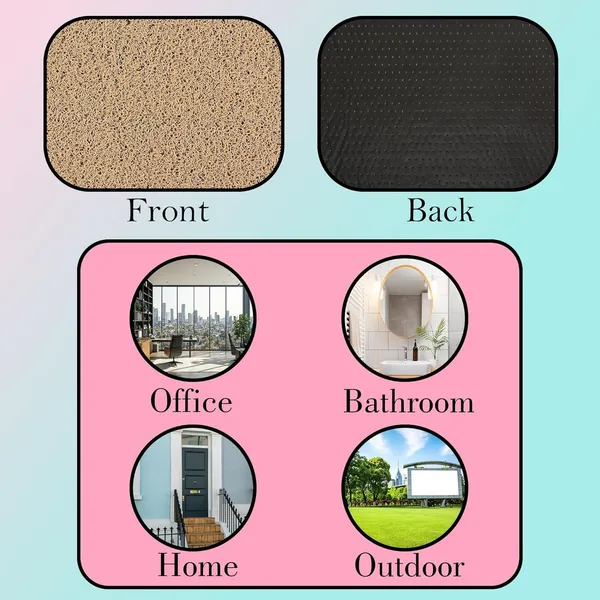 Pack_of_1_Beige_Pvc_Soft_Cushion_Noodle_Rectangular_Mat_Multipurpose_Doormat_Bathroom_For_Indoor/Outdoor_Home_Office_(60X40_Cm)