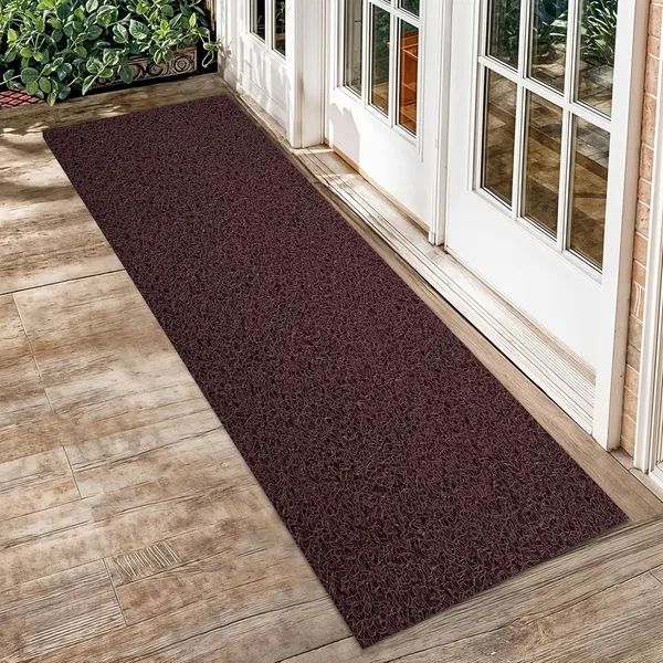 Pack_of_1_Maroon_Pvc_Soft_Cushion_Noodle_Rectangular_Mat_Multipurpose_Doormat_Bathroom_For_Indoor/Outdoor_Home_Office_(58X38_Cm)