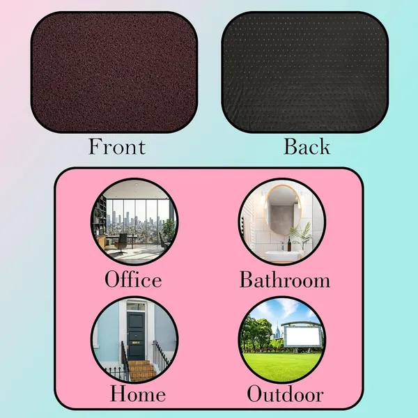 Pack_of_1_Maroon_Pvc_Soft_Cushion_Noodle_Rectangular_Mat_Multipurpose_Doormat_Bathroom_For_Indoor/Outdoor_Home_Office_(58X38_Cm)