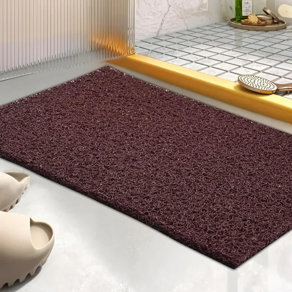Pack_of_1_Maroon_Pvc_Soft_Cushion_Noodle_Rectangular_Mat_Multipurpose_Doormat_Bathroom_For_Indoor/Outdoor_Home_Office_(58X38_Cm)