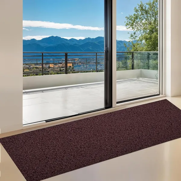 Pack_of_1_Maroon_Pvc_Soft_Cushion_Noodle_Rectangular_Mat_Multipurpose_Doormat_Bathroom_For_Indoor/Outdoor_Home_Office_(58X38_Cm)