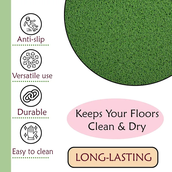 Pack_of_1_Green_Pvc_Soft_Cushion_Noodle_Rectangular_Mat_Multipurpose_Doormat_Bathroom_For_Indoor/Outdoor_Home_Office_(60X40Cm)