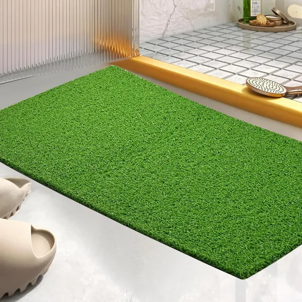 Pack_of_1_Green_Pvc_Soft_Cushion_Noodle_Rectangular_Mat_Multipurpose_Doormat_Bathroom_For_Indoor/Outdoor_Home_Office_(60X40Cm)