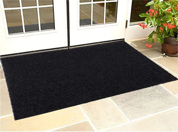 Pack_of_1_Black_Pvc_Soft_Cushion_Noodle_Rectangular_Mat_Multipurpose_Doormat_Bathroom_For_Indoor/Outdoor_Home_Office_(60X40_Cm)