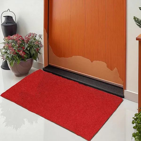 Pack_of_1_Red_Pvc_Soft_Cushion_Noodle_Rectangular_Mat_Multipurpose_Doormat_Bathroom_For_Indoor/Outdoor_Home_Office_(60X40_Cm)