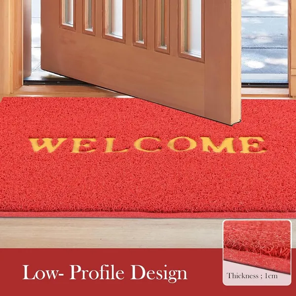 Pack_of_1_Red_Welcome_Doormat_Anti_Slip_Soft_Pvc__Multipurpose_Swimming_Pool_Mat_For_Indoor_Outdoor_Home_Office_Entrance_(60X40Cm)