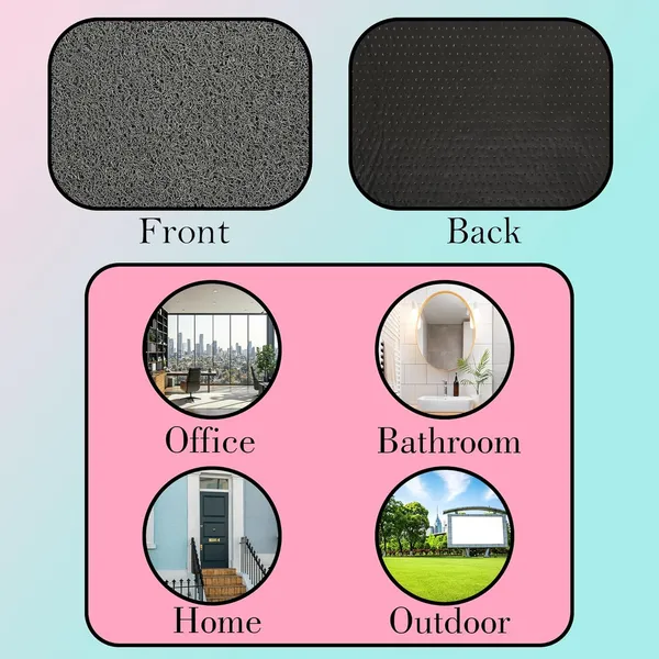 Pack_of_1_Grey_Pvc_Soft_Cushion_Noodle_Rectangular_Mat_Multipurpose_Doormat_Bathroom_For_Indoor/Outdoor_Home_Office_(60X40_Cm)