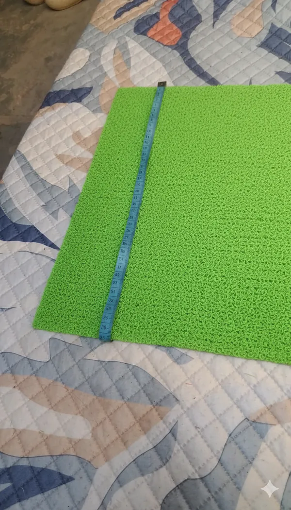 Pack_of_1_Green_Pvc_Soft_Cushion_Noodle_Rectangular_Mat_Multipurpose_Doormat_Bathroom_For_Indoor/Outdoor_Home_Office_(60X40Cm)