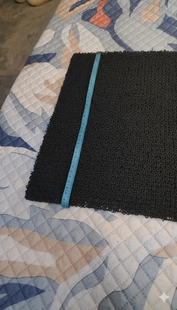 Pack_of_1_Black_Pvc_Soft_Cushion_Noodle_Rectangular_Mat_Multipurpose_Doormat_Bathroom_For_Indoor/Outdoor_Home_Office_(60X40_Cm)